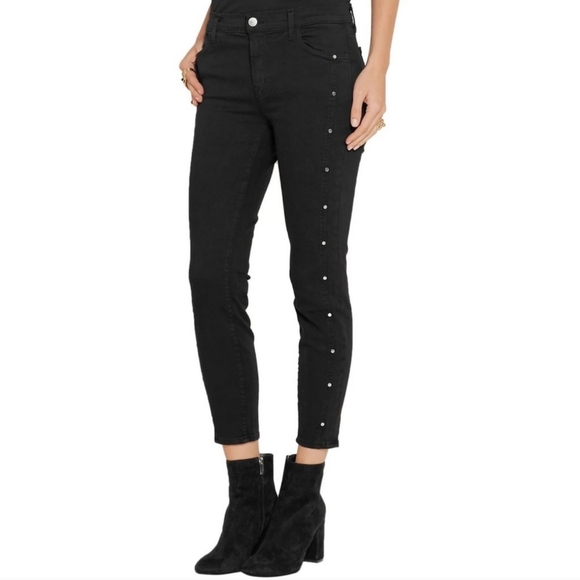 J.brand Alba Embellished Skinny Cropped Jeans - Picture 15 of 16